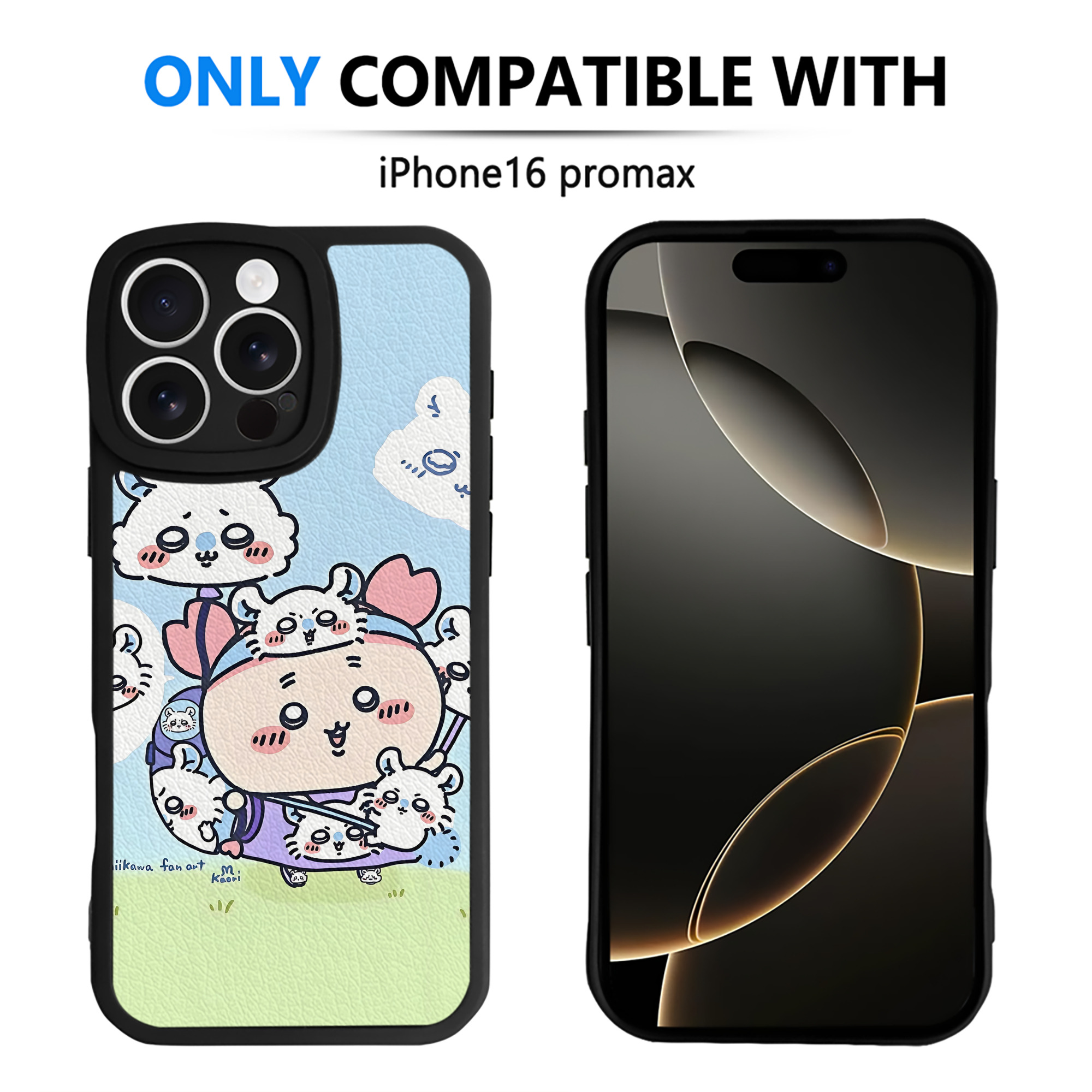 （画像用） ちいかわ Chii-kawa 【iPhone 16シリーズ対応】シリコンスマホケース（レザー調） 材質：シリコン